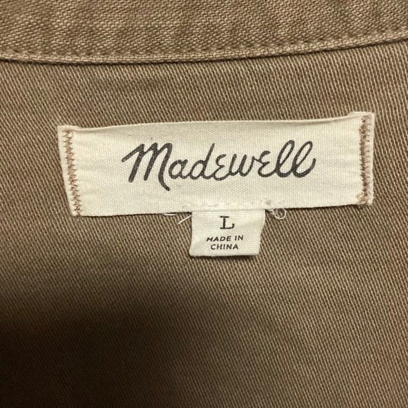 Madewell Mens Canvas Utility Jacket Tan Workwear Style Size L - Picture 5 of 12